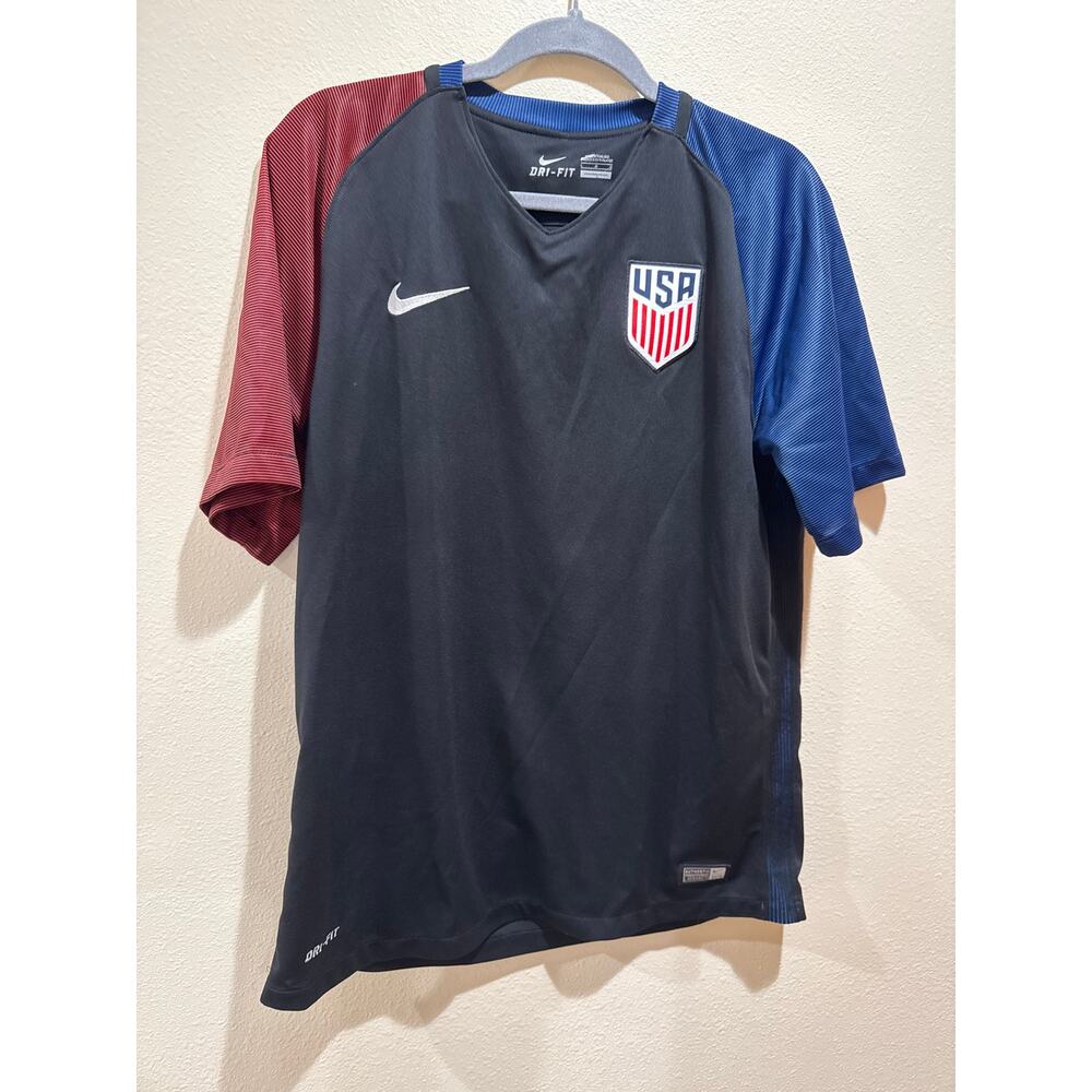 Mens Nike USA 2016 away soccer jersey size large black red blue